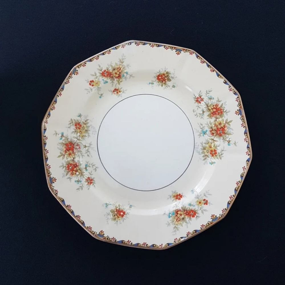 Royal Winton Lady Patricia Dinner Plates - Set of 4 Floral Art Deco Plates
